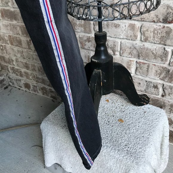 Denim & Rivets Girls Black Jeans Stripes on sides - Picture 11 of 16